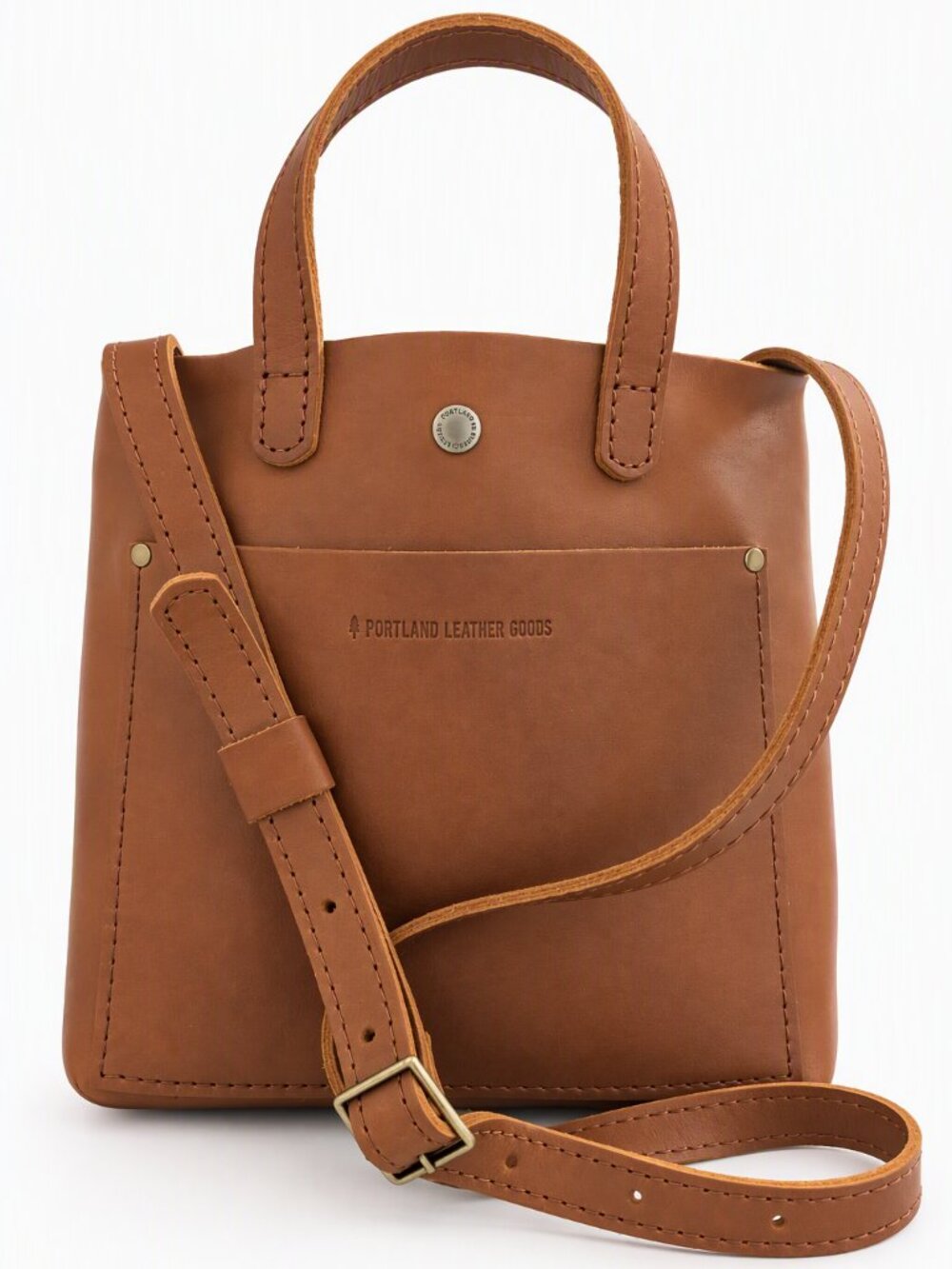 NWOT Portland Leather Mini Crossbody Tote in Honey